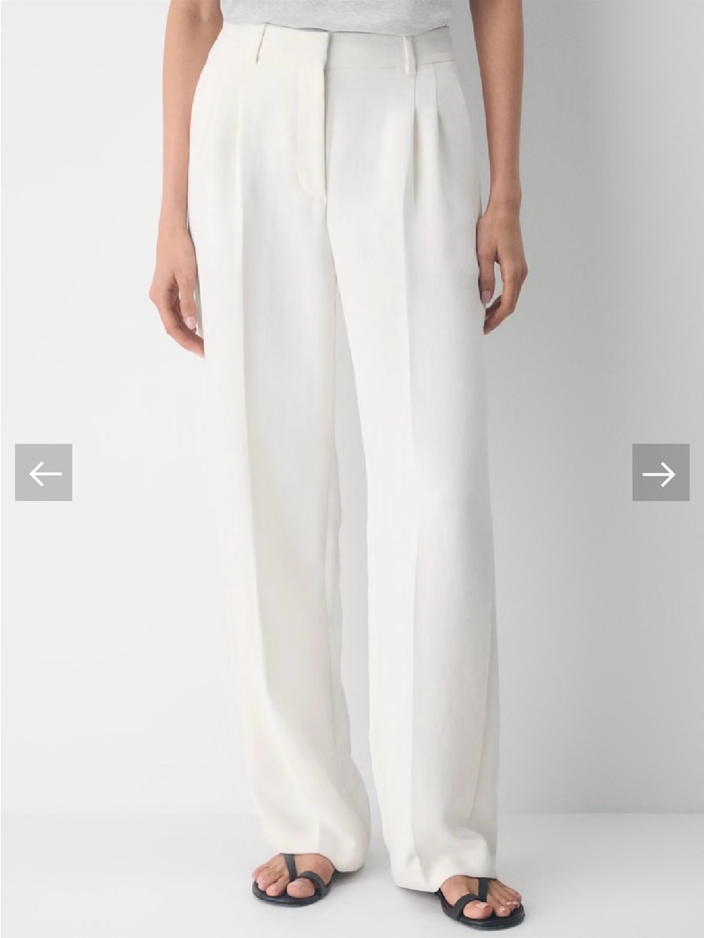Aritzia effortless pants (long version and summer) Trousers in White